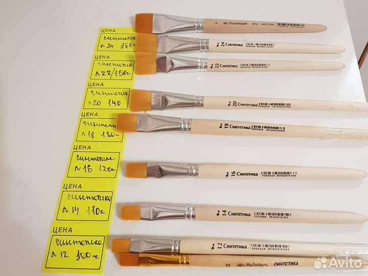 Кисти художественные,синтет,колонок,белка,пони,щет