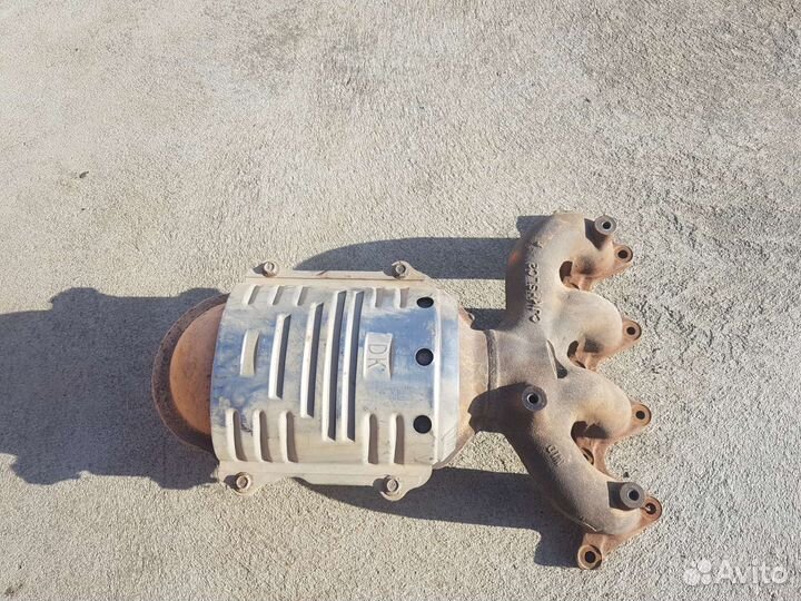 Выпускной коллектор с защитой на Хундай Акцент