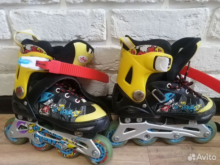Роликовые коньки детские раздвижные с защитой