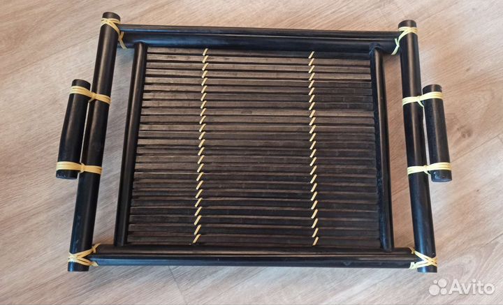 Поднос деревянный с ручками