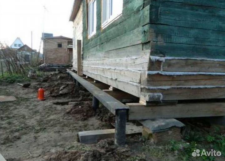 Замена закладных венцов домов