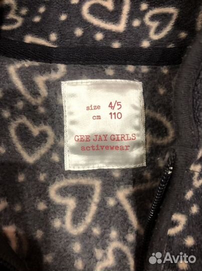 Флисовая кофта (поддева) для девочки р.110