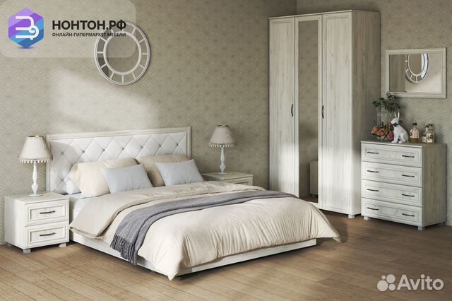Спальный гарнитур Прованс дуб крафт белый