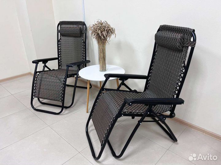 Шезлонги 2шт пара