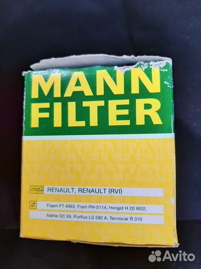 Фильтры масляные Mann-Filter w 712/47 и SCT SM 107