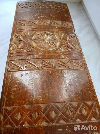 Шкатулка Деревянная Резная Старинная 24x7x10.5 см