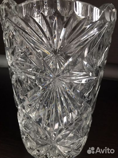Ваза хрустальная СССР Богема