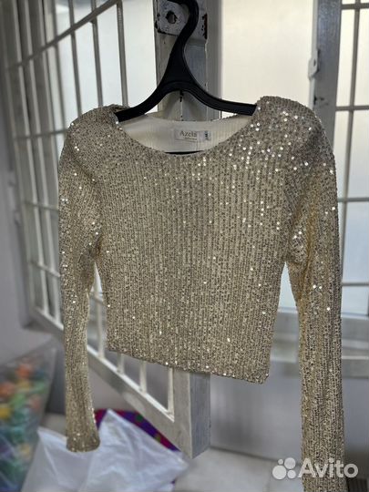 Топ с паетками м размер