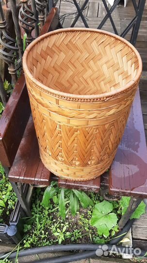 Декоративная плетёная корзина СССР