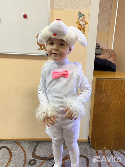 Новогодний костюм зайки 104-110