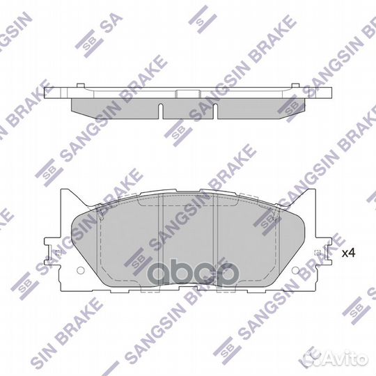 Колодки перед 0446533450 SP2080 Sangsin brake