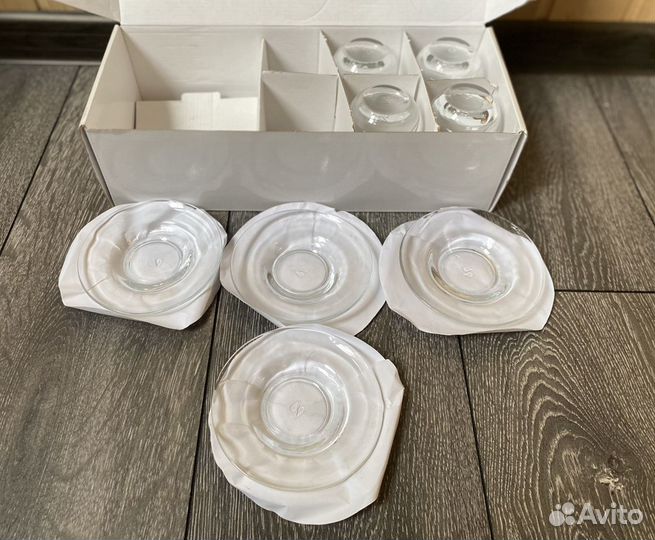 Набор стаканов «Армуды» с блюдцами 4 штуки