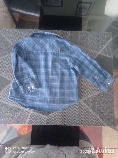 Джинсовая рубашка детская zara