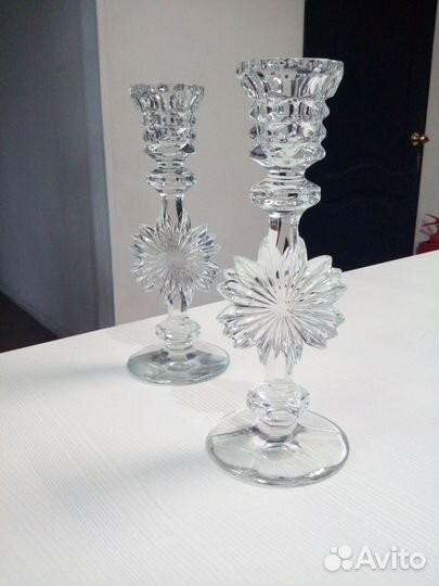 Бокалы хрустальные, подсвечники