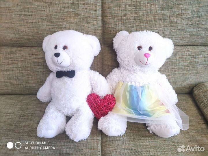 Плюшевый медведь 60 см. Цена за обоих