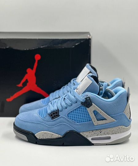 Зимние Nike Jordan 4 Blue с мехом