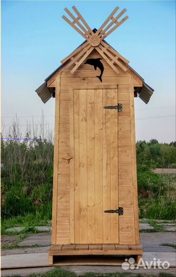 Дачный туалет деревянный SUN337