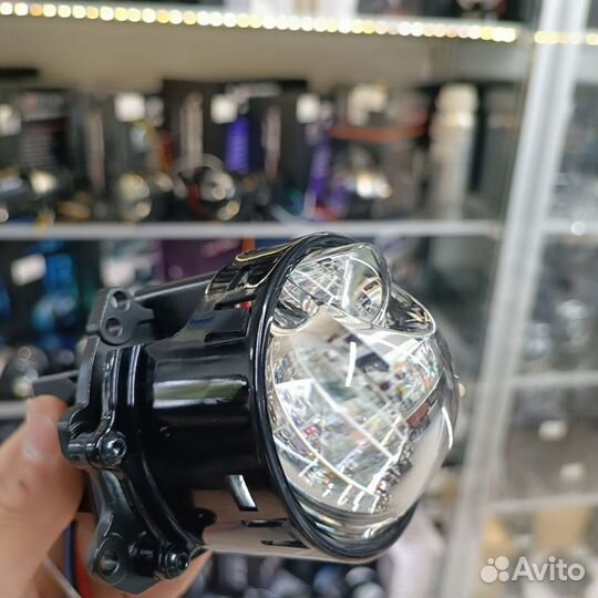 Bi LED Линзы 3.0 6000k двухчиповые линзы 2шт