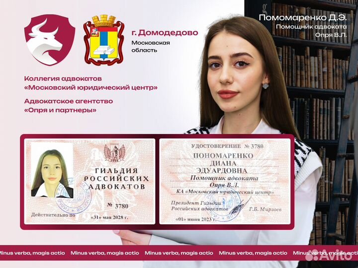 Адвокат/гражданские/уголовные/миграционные дела