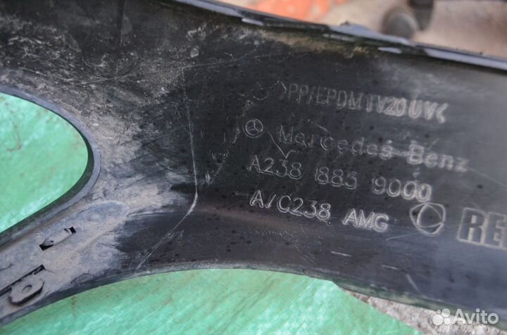 Юбка бампера задняя мерседес