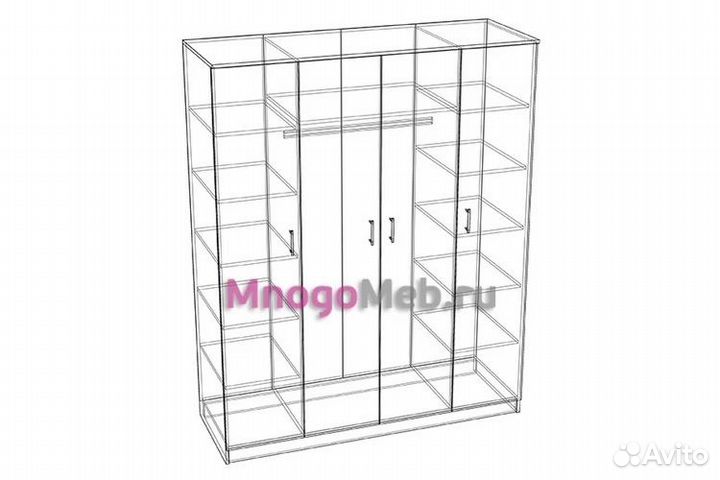 Шкаф четырехстворчатый 