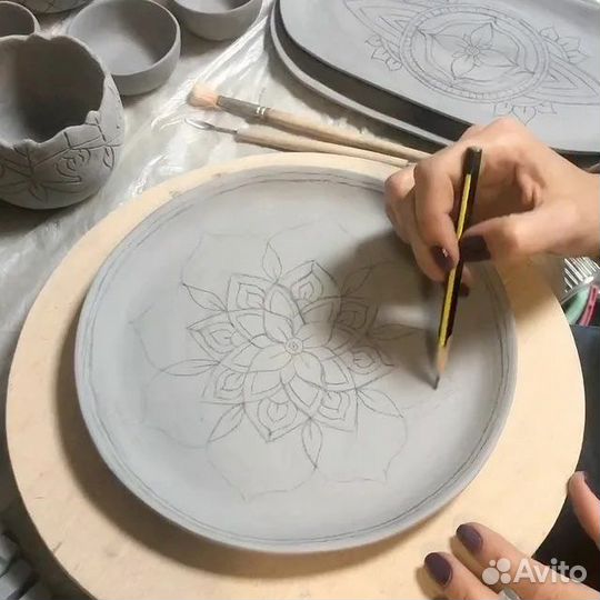 Гончарная мастерская, лепка из глины