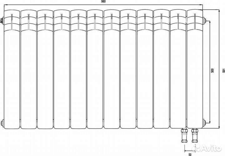 Радиатор биметаллический Royal Thermo Piano Forte