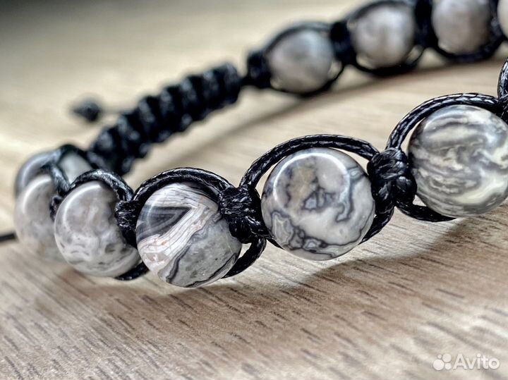 Браслет-шамбала Картографичная яшма