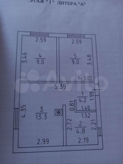 Дом 42,7 м² на участке 12 сот.