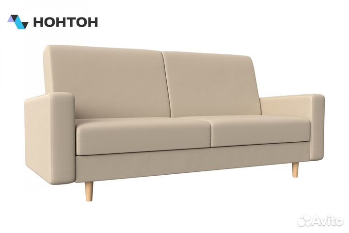 Диван книжка Бонн экокожа бежевый