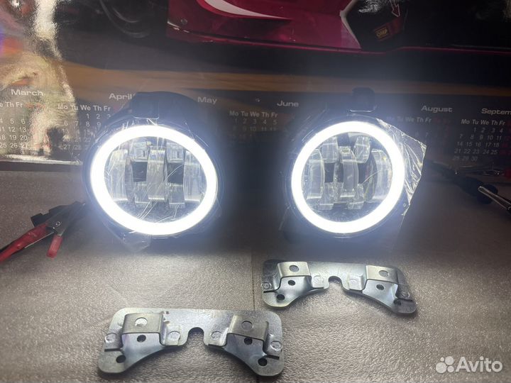 Противотуманные на Газель Бизнес с переходником