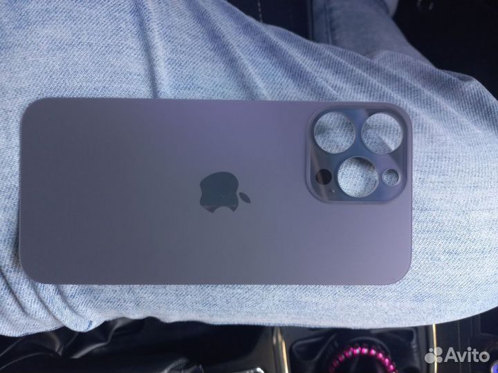 Заднее стекло на iPhone 14 про max Фиолетовое