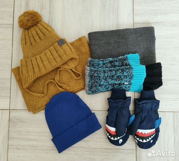 Шарф шапка варежки краги пакетом 3-6 лет