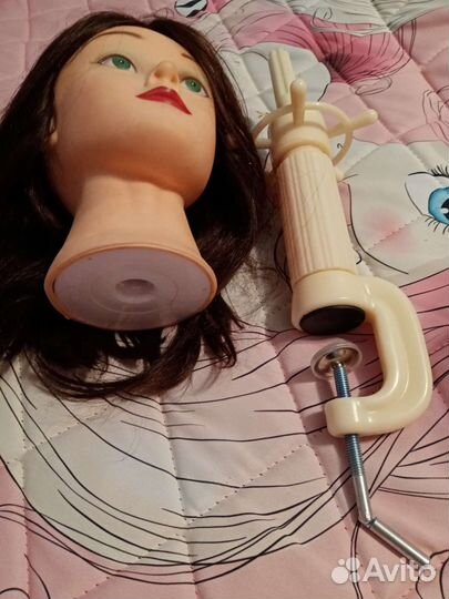 Голова манекен натуральные волосы