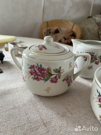 Сервиз чайный остатки Дулево 1950-е годы редкий