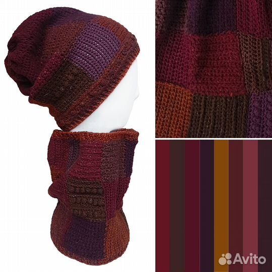 Шапка и снуд Вязаный комплект