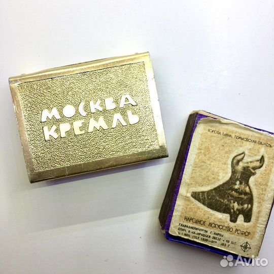 Спичечница+коробок 1950-60е г. СССР Москва Кремль