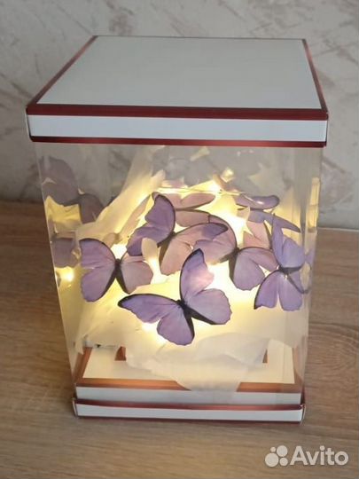 Светящиеся бабочки, букеты