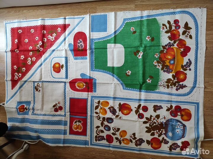 Ткань для рукоделия и схема для вышивки бисером