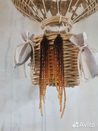Серьги из бисера