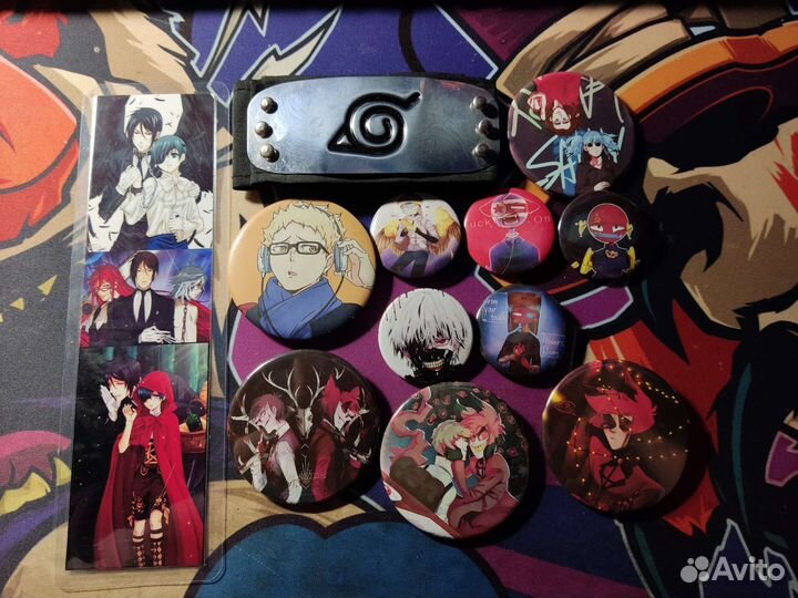 Значки, закладка, Повязка Наруто