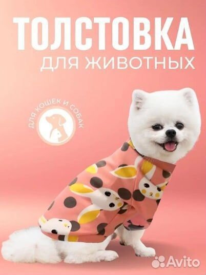Толстовка для собак и кошек худи для животных