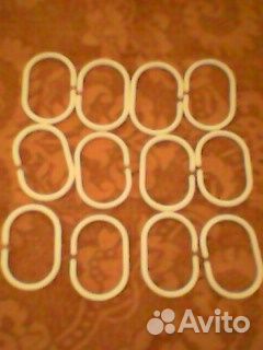 Шторные кольца металл. и пластиковые в ванну