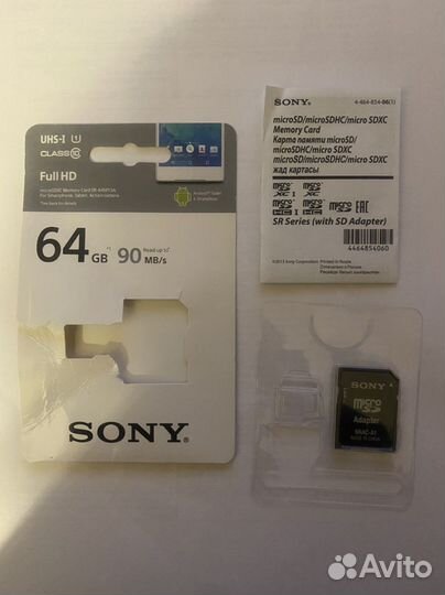 Карта памяти Sony microsdxc 64 Гб