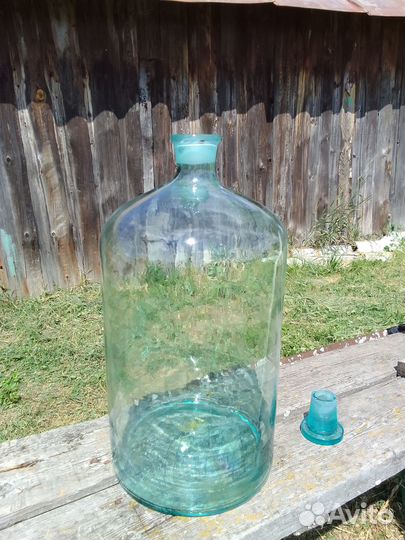 Бутыль стеклянная с пробкой