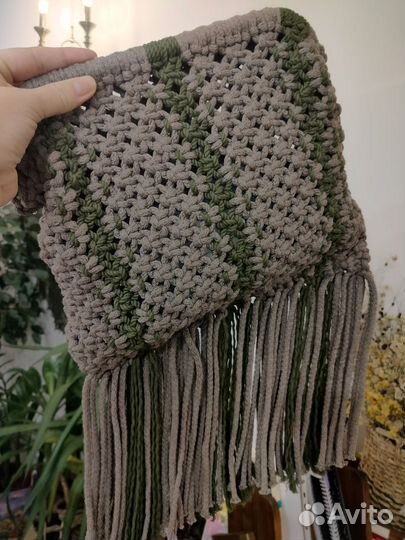 Сумка-клатч макраме
