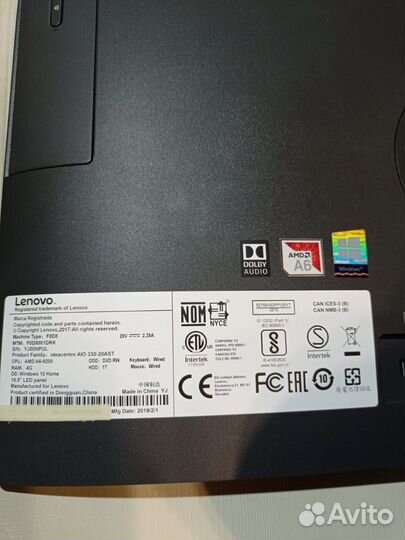 Моноблокмoноблoк Lenovo IdeaCentr 330-20аsт