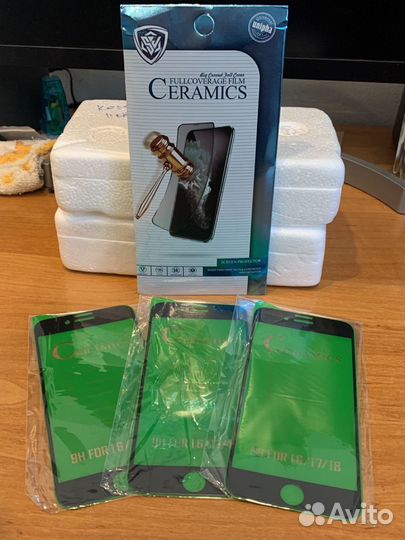 Зашитное керамическое стекло для iPhone