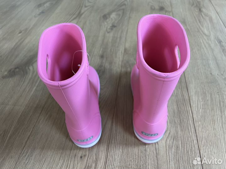 Crocs новые сапоги для детей Rain Boots J3/35