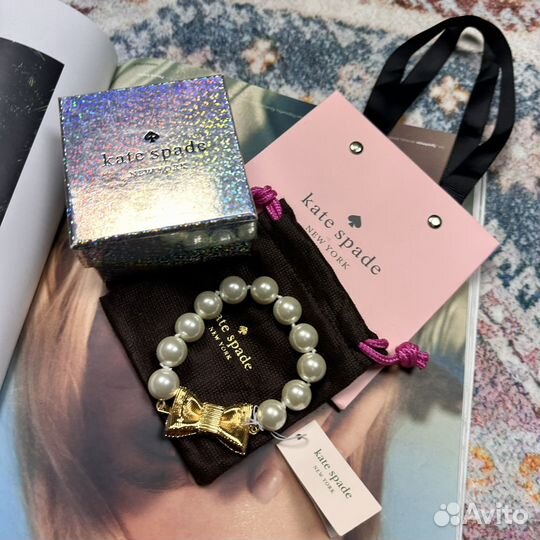 Браслет Kate Spade с бантиком в комплекте бутика